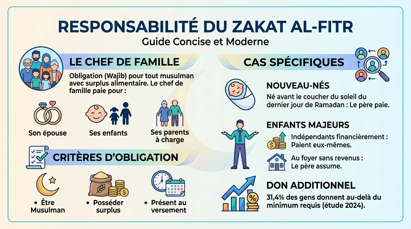 Responsabilité du versement de la Zakat al Fitr pour la famille