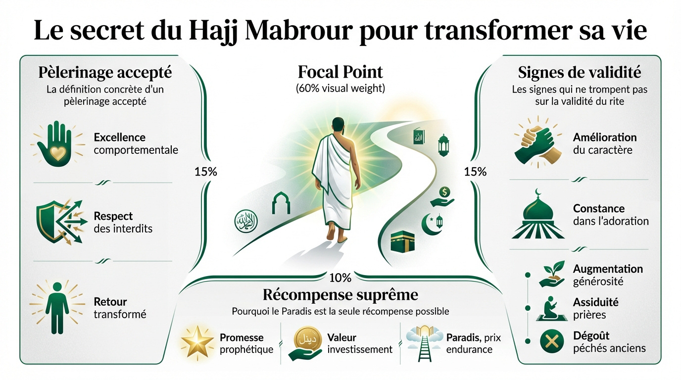 Pèlerins en prière devant la Kaaba pour un Hajj Mabrour