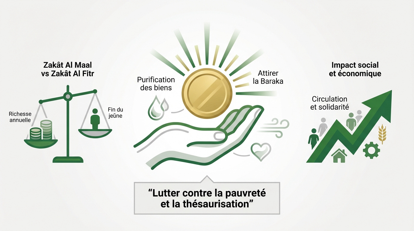 Représentation symbolique de la purification des biens par la zakat al maal