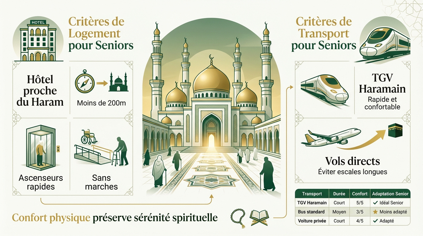 Hôtel proche du Haram avec accès facilité pour les pèlerins âgés