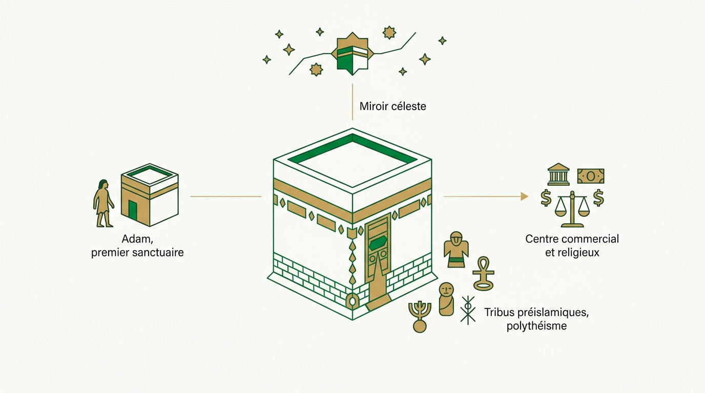 Représentation historique de la Kaaba à La Mecque